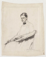 KT 2334
<br/>
Portret van de schilderes Jacoba Surie
<br/>
<em>Woutersen van Doesburgh, Elsa Louisa Hannelina (1875-1957)</em>